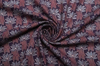 Authentic Ajrakh Block Print Fabric – alternate view
