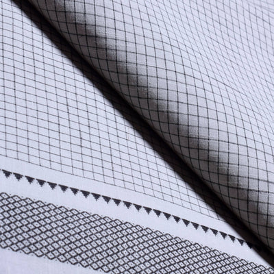 Grey Cotton Checks Fabric