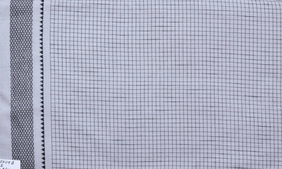 Grey Cotton Checks Fabric – alternate view