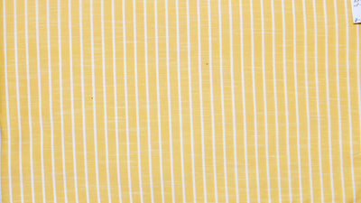 Yellow Cotton Stripes Fabric – alternate view