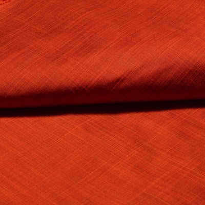Orange Cotton Silk Slub Fabric (Cut Piece · 0.9 m)