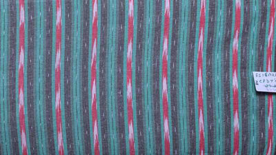 Green Pochampally Ikat Fabric - SSEthnics – alternate view