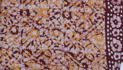 Black Hand Wax Batik Cotton Fabric - SSEthnics