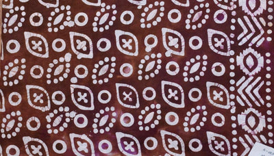 Black Hand Wax Batik Cotton Fabric - SSEthnics