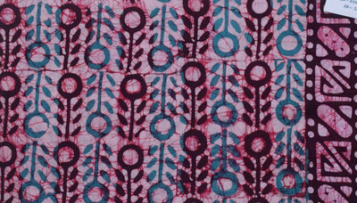 Black Hand Wax Batik Cotton Fabric - SSEthnics