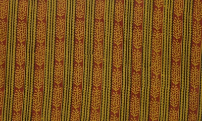 Yellow Maheshwari Bagh Hand Block Print - SSEthnics – alternate view