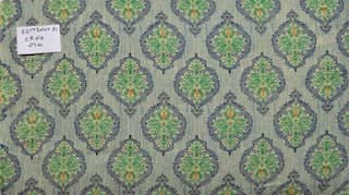 Green Sanganeri Inspired Screen Printed Fabric - SSEthnics – alternate view