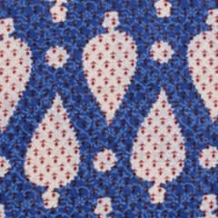 Blue Sanganeri Inspired Screen Printed Fabric - SSEthnics – alternate view