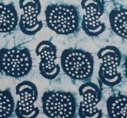 Blue Sanganeri Inspired Screen Printed Fabric - SSEthnics – alternate view
