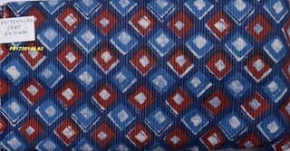 Blue-Squares-Kantha-Cotton-Fabric - SSEthnics – alternate view