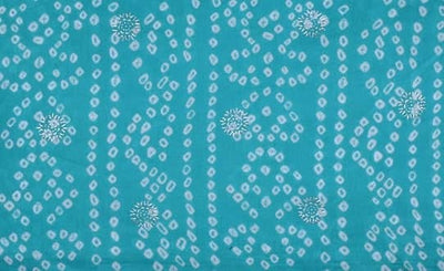 Blue Sanganeri Inspired Screen Print Fabric - SSEthnics – alternate view