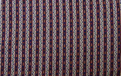 Blue Sanganeri Inspired Screen Print Fabric - SSEthnics – alternate view