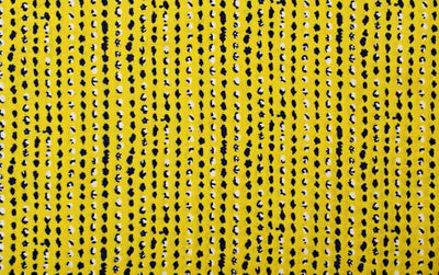 Yellow Sanganeri Inspired Screen Print Fabric - SSEthnics – alternate view