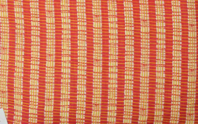 Orange Sanganeri Inspired Screen Print Fabric - SSEthnics – alternate view