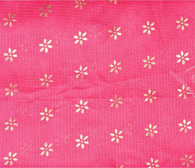 Pink Kota Gold Print Fabric – alternate view