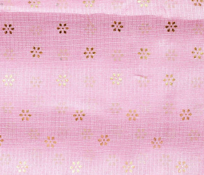 Pink Kota Gold Print Fabric – alternate view