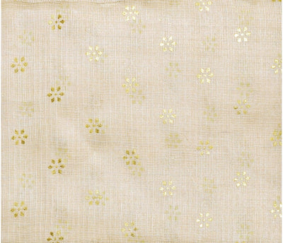 Beige Kota Gold Print Fabric – alternate view