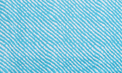 Blue Leheriya Inspired Sanganeri Screen Print Fabric – alternate view