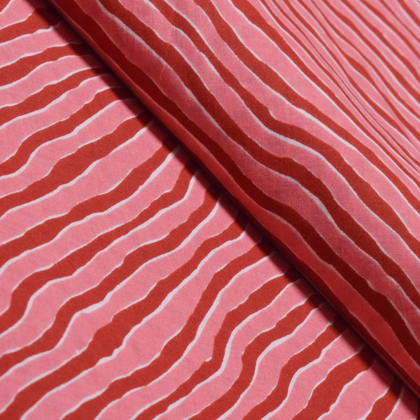 Leheriya Inspired Sanganeri Screen Print Fabric Online at