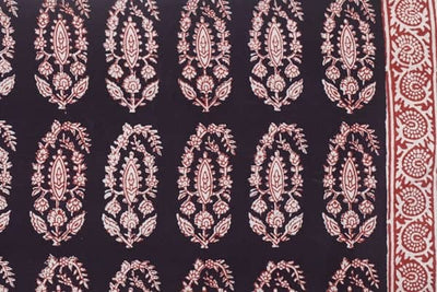 Black Yellow Special Bagh Cotton Handblock – alternate view