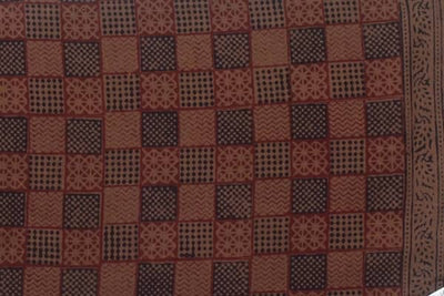 Brown Special Bagh Cotton Handblock – alternate view