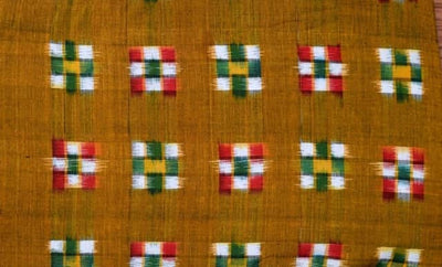 Mustard Pochampally Handloom Double Ikat - SSEthnics – alternate view