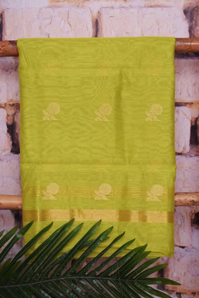 Handloom Chanderi Silk Unstitched Suit - SSEthnics – alternate view