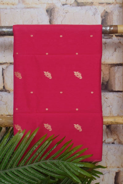 Handloom Chanderi Silk Unstitched Suit - SSEthnics – alternate view