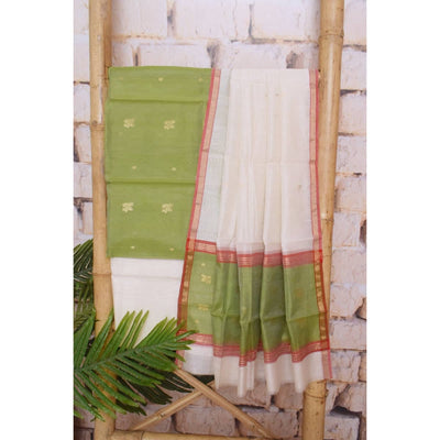 Handloom Chanderi Silk Unstitched Suit - SSEthnics