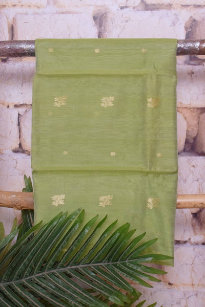 Handloom Chanderi Silk Unstitched Suit - SSEthnics – alternate view