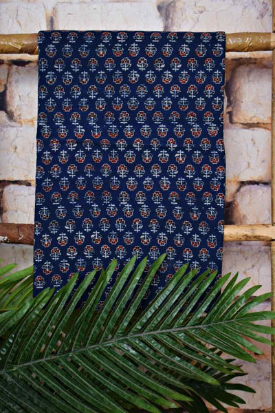 Indigo Ajrakh Block Print Two Piece Set - SSEthnics – alternate view