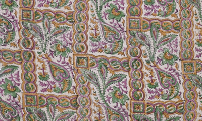 Kalamkari Cotton Handblock Print Fabric - SSEthnics – alternate view