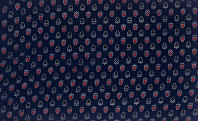 Blue Ajrakh Screen Printed Fabric - SSEthnics – alternate view