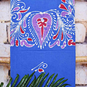 Blue Cotton Indonesian Inspired Kalam Batik Two Piece Suit