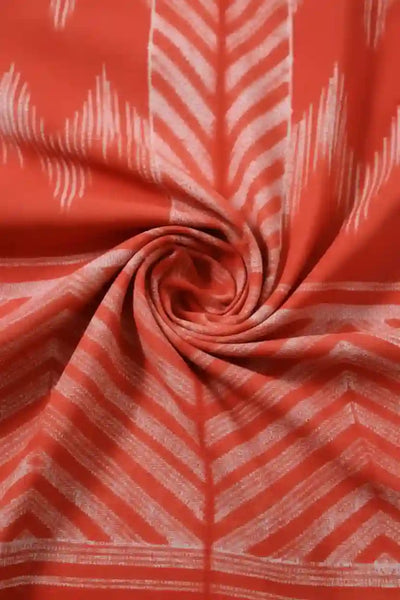 Crimson Nui Shibori Tie-Dye Cotton Kurti Fabric