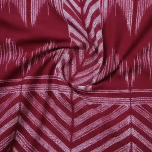 Wine Nui Shibori Tie-Dye Cotton Kurti Fabric