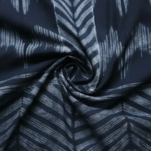 Grey Nui Shibori Tie-Dye Cotton Kurti Fabric