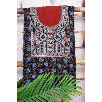 Ajrakh Hand Embroidered Kurti