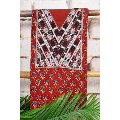 Ajrakh Hand Embroidered Kurti