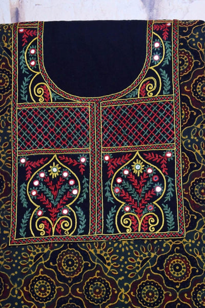 Ajrakh Hand Embroidered Kurti