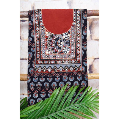 Ajrakh Hand Embroidered Kurti