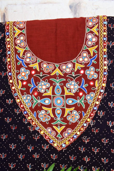 Ajrakh Hand Embroidered Kurti