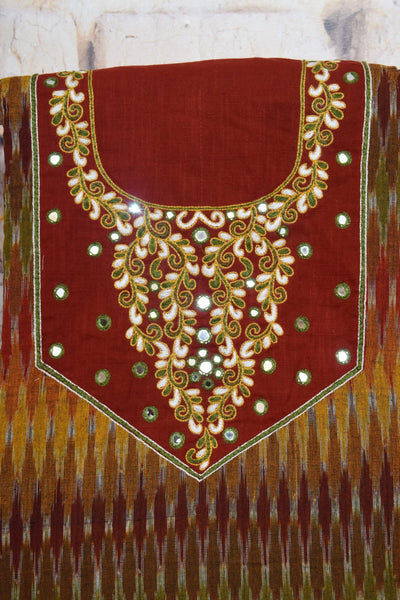 Hand Embroidered Cotton Designer Kurti - SSEthnics