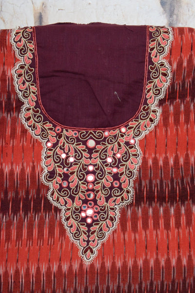 Hand Embroidered Cotton Designer Kurti - SSEthnics