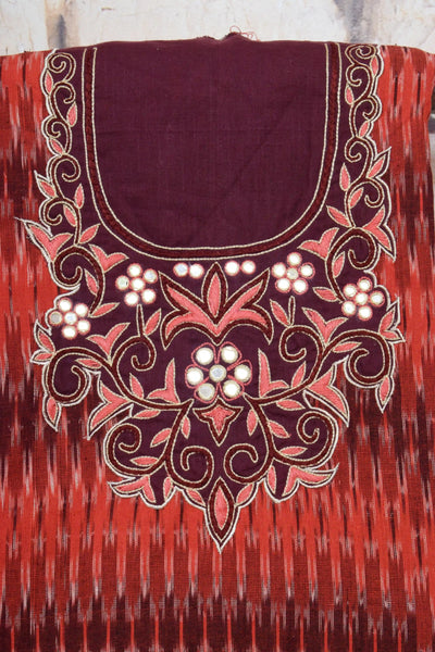 Hand Embroidered Cotton Designer Kurti - SSEthnics