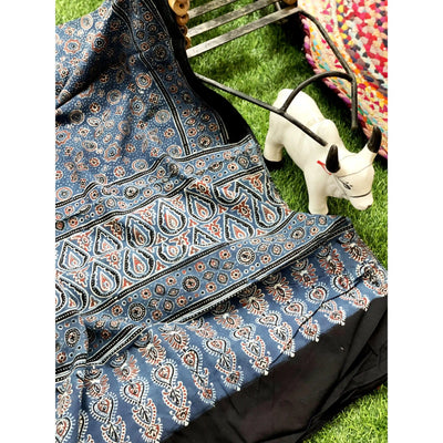 Ajrakh Block Print Cotton Stole
