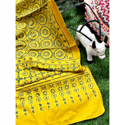 Ajrakh Block Print Cotton Stole
