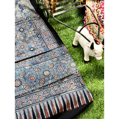 Ajrakh Block Print Cotton Stole