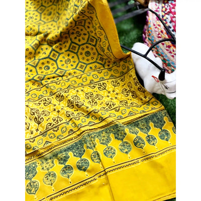 Ajrakh Block Print Cotton Stole