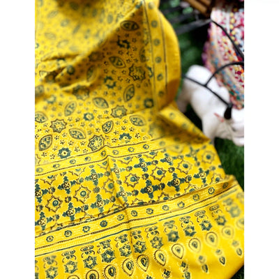Ajrakh Block Print Cotton Stole